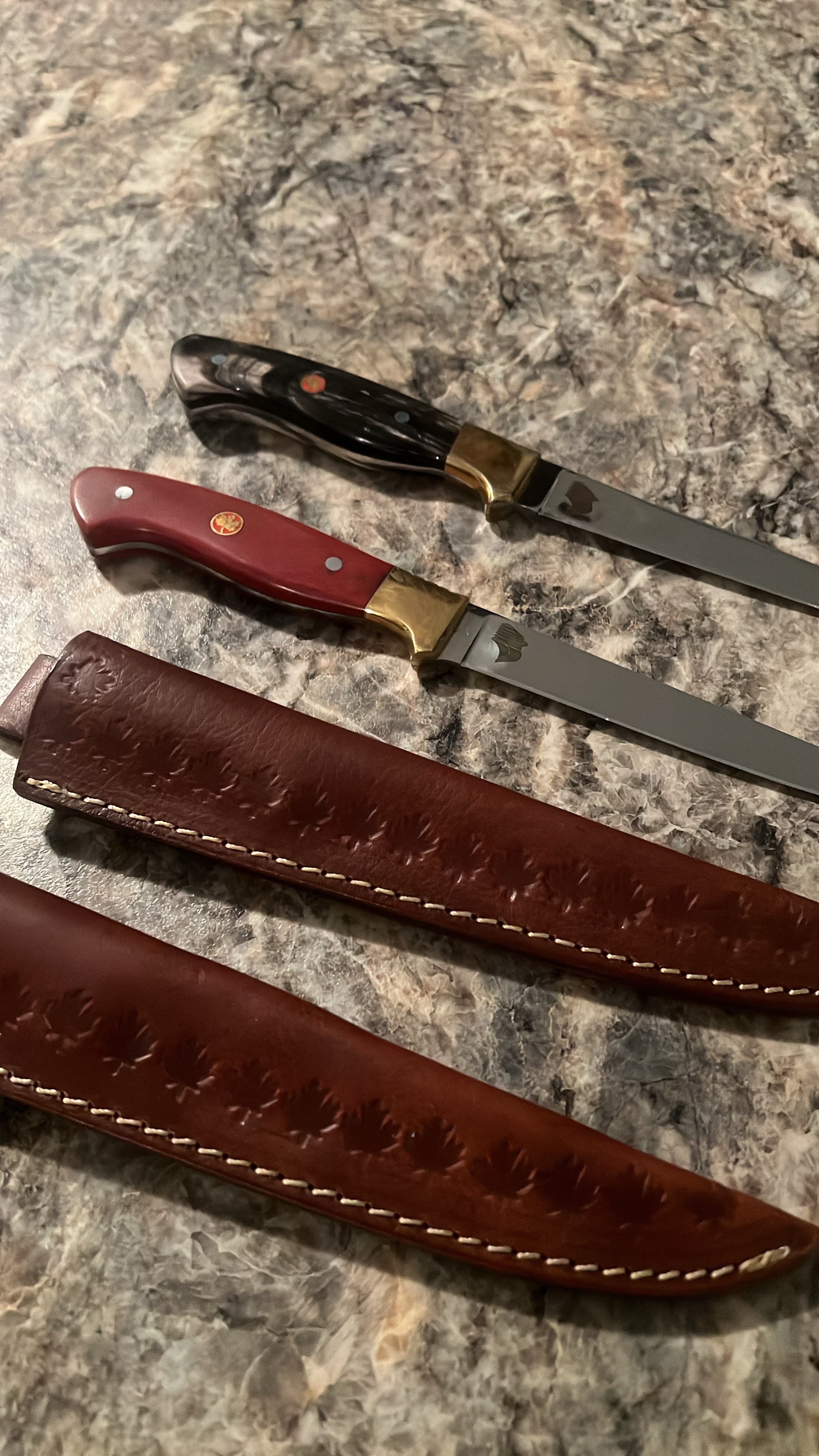 Buffalo bone fillet knife